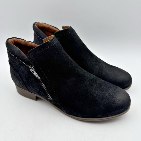 Cobb Hill Womens Crosbie Ankle Bootie US 8 Wide EU 39 Black Leather NIB - Picture 6 of 13